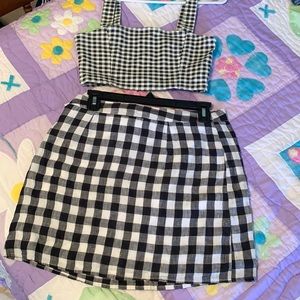 Matching Checkered Top and Skirt - Forever 21